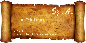 Szim Adrienn névjegykártya
